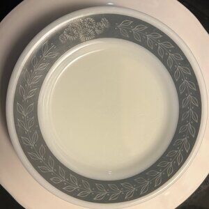 Set of Five Vintage Pyrex Autumn Bands Gray/Laurel Leaves Bread Plates, 1960s